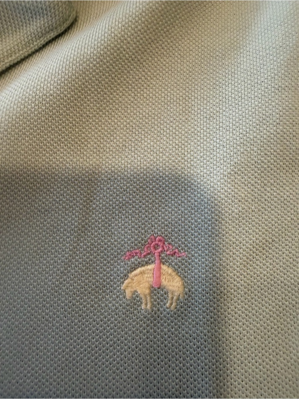 Brooks brothers Pastel Mint Short Sleeve Polo with logo!! M - Picture 3 of 5